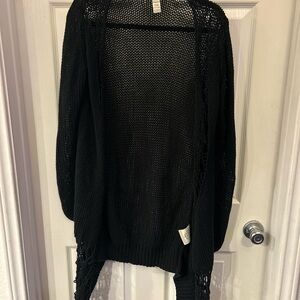Diesel Open-Knit Black Cardigan